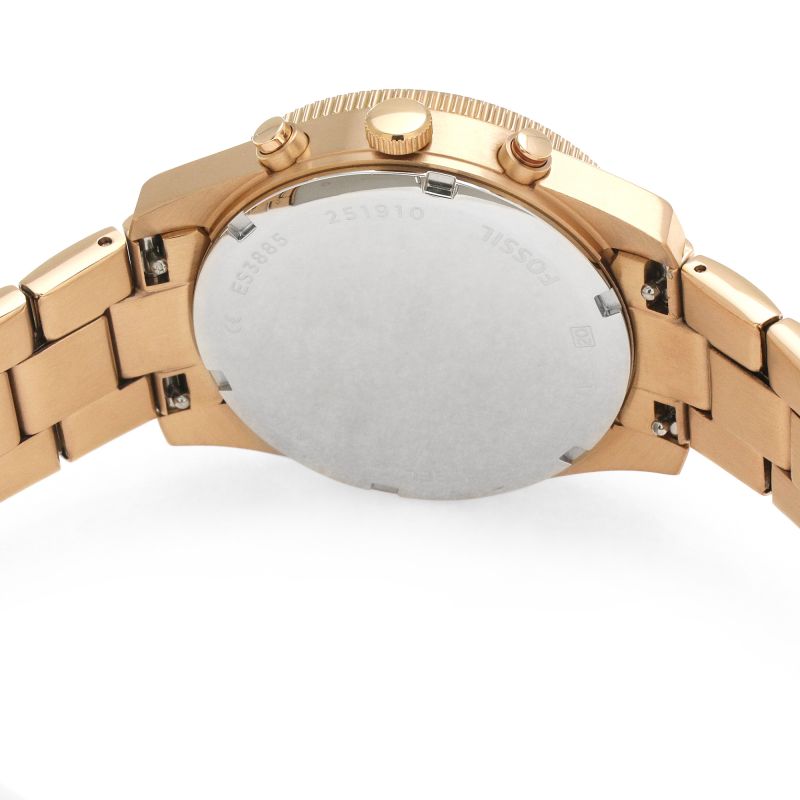 Fossil Boyfriend Multifunction Rose Gold Dial Rose Gold Steel Strap Watch for Women - ES3885 Buy Now By Fossil