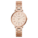 Fossil Jacqueline Rose Gold Dial Rose Gold Steel Strap Watch for Women - ES3970 Buy Now By Fossil