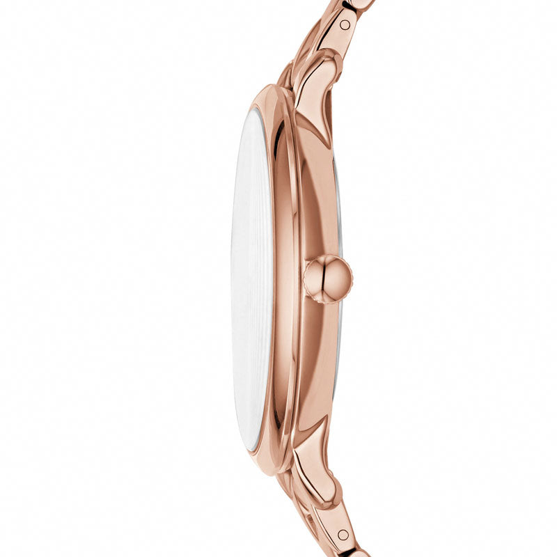 Fossil Jacqueline Rose Gold Dial Rose Gold Steel Strap Watch for Women - ES3970 Buy Now By Fossil