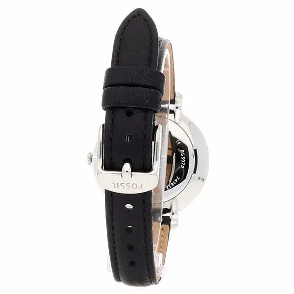 Fossil Jacqueline Quartz White Dial Black Leather Strap Watch for Women - ES3972 Buy Now By Fossil
