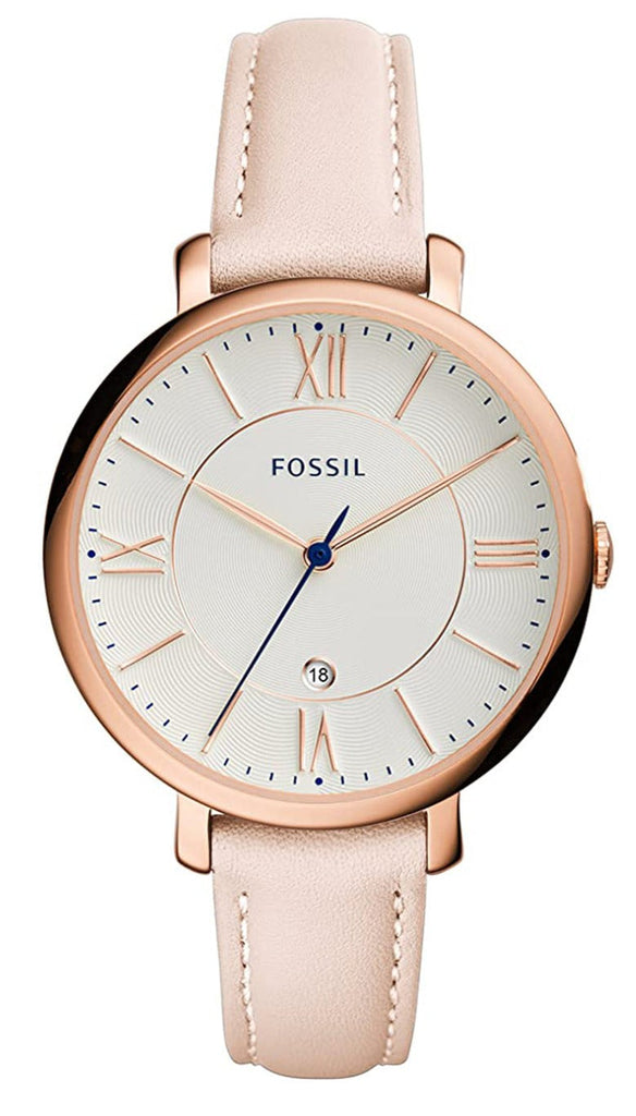 Fossil Jacqueline White Dial Pink Leather Strap Watch for Women - ES3988 Buy Now By Fossil