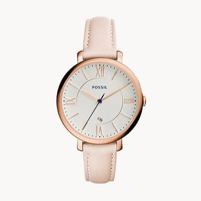 Fossil Jacqueline White Dial Pink Leather Strap Watch for Women - ES3988 Buy Now By Fossil