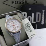 Fossil Original Boyfriend White Dial Light Blue Leather Strap Watch for Women - ES4045 Buy Now By Fossil