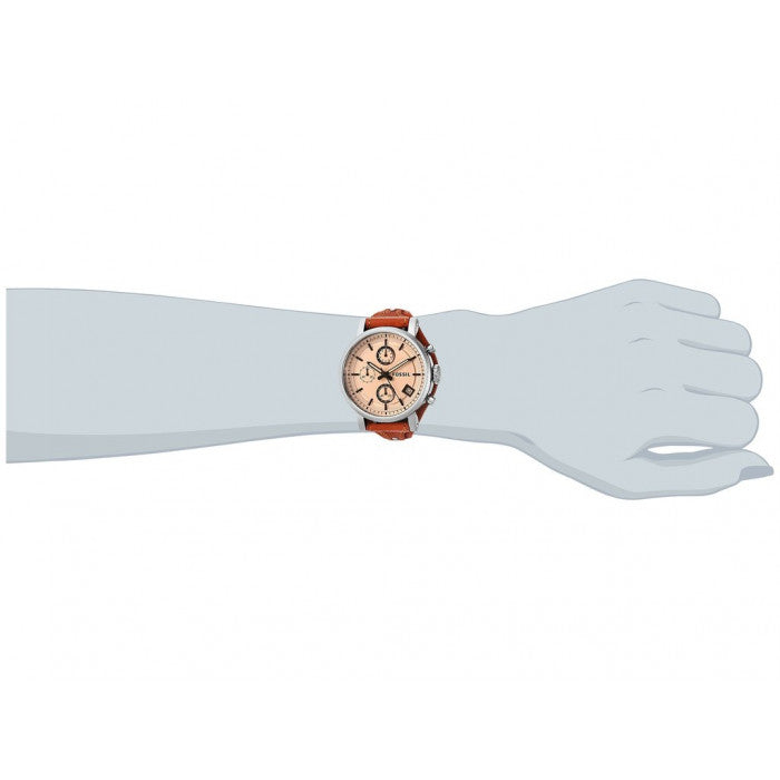 Fossil Original Boyfriend Sport Chronograph Beige Dial Brown Leather Strap Watch for Women - ES4046 Buy Now By Fossil