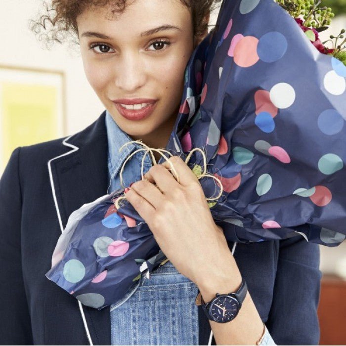 Fossil Tailor Blue Dial Blue Leather Strap Watch for Women - ES4092 Buy Now By Fossil