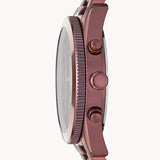 Fossil Perfect Boyfriend Multifunction Maroon Dial Maroon Steel Strap Watch for Women - ES4110 Buy Now By Fossil