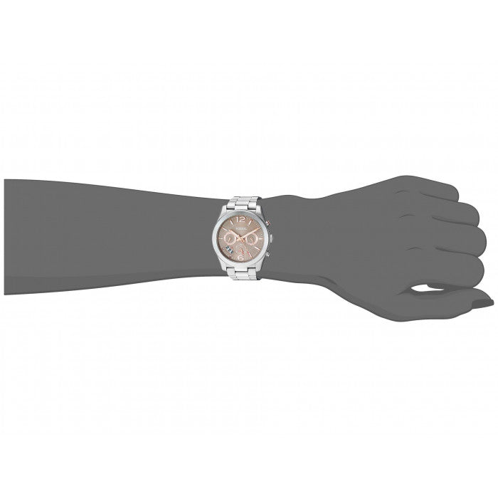Fossil Perfect Boyfriend Taupe Dial Silver Steel Strap Watch for Women - ES4146 Buy Now By Fossil