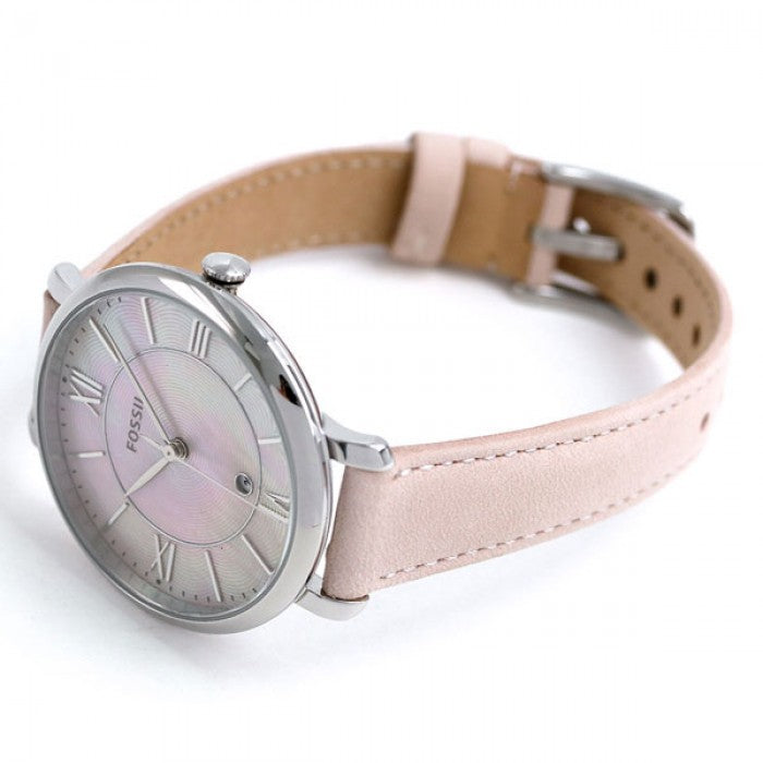 Fossil Jacqueline Blush Mother of Pearl Dial Pink Leather Strap Watch for Women - ES4151 Buy Now By Fossil