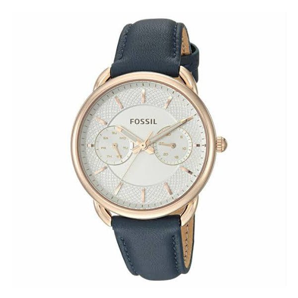 Fossil Tailor White Dial Blue Leather Strap Watch for Women - ES4260 Buy Now By Fossil