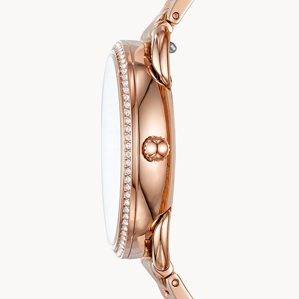 Fossil Tailor Rose Gold Dial Rose Gold Steel Strap Watch for Women - ES4264 Buy Now By Fossil