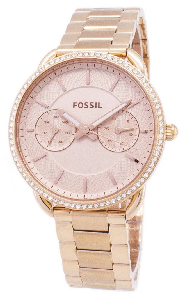 Fossil Tailor Rose Gold Dial Rose Gold Steel Strap Watch for Women - ES4264 Buy Now By Fossil