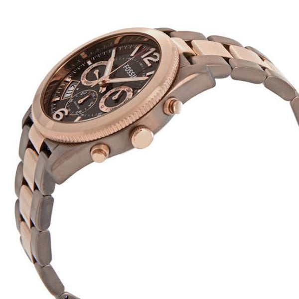 Fossil Perfect Boyfriend Multifunction Brown Dial Two Tone Steel Strap Watch for Women - ES4284 Buy Now By Fossil
