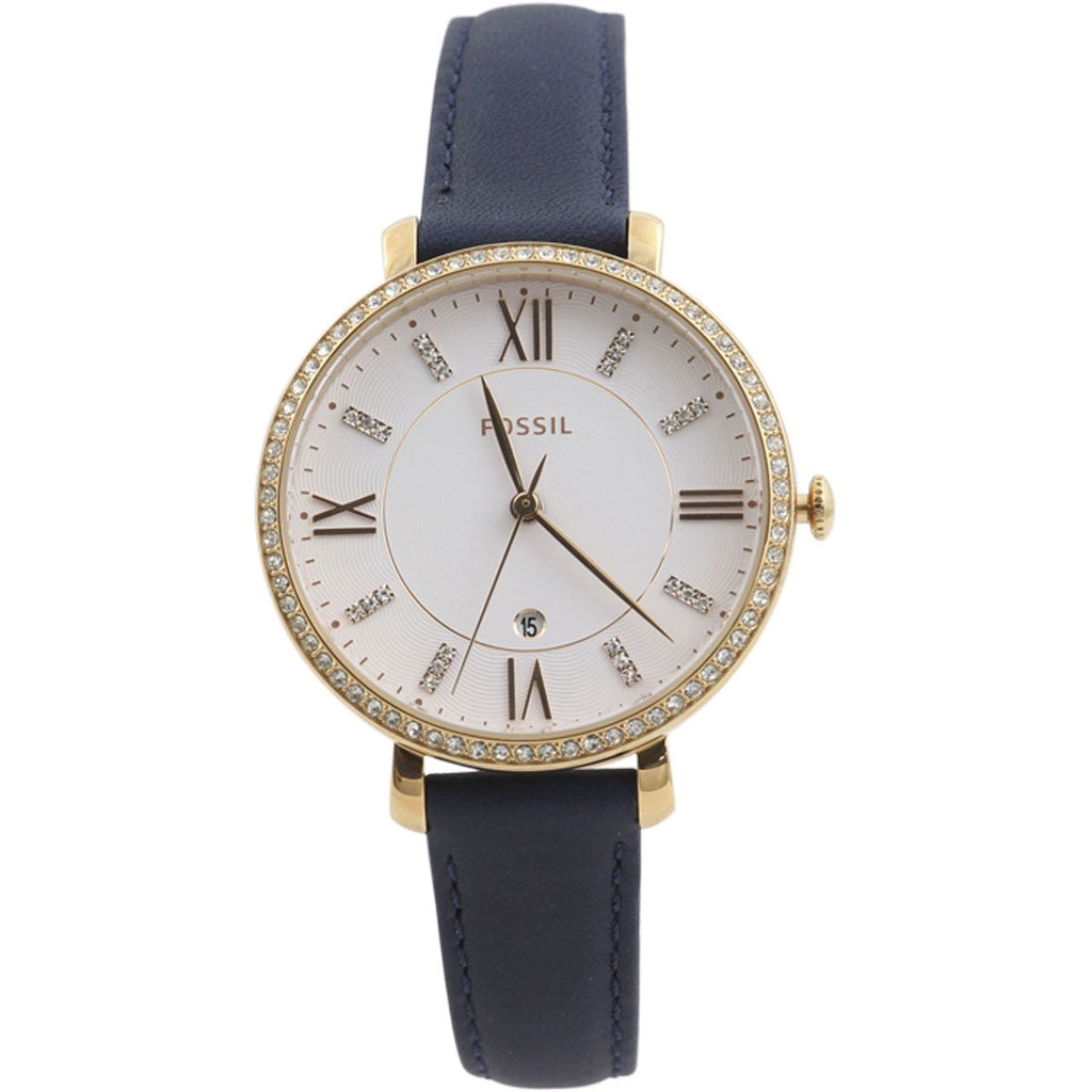 Fossil Jacqueline White Dial Blue Leather Strap Watch for Women - ES4291 Buy Now By Fossil