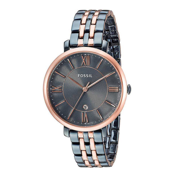 Fossil Jaqueline Grey Dial Two Tone Steel Strap Watch for Women - ES4321 Buy Now By Fossil