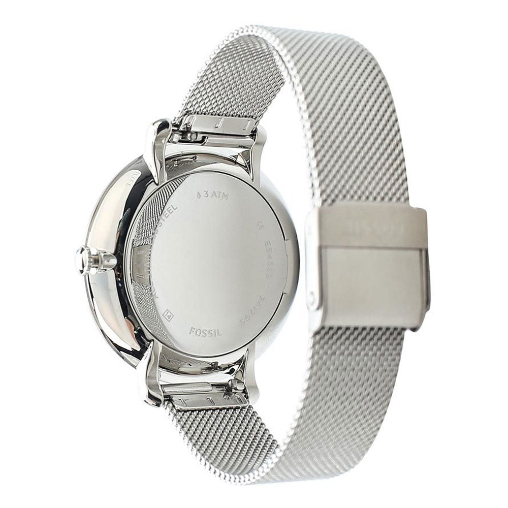 Fossil Jacqueline Mother of Pearl Blue Dial Silver Mesh Strap Watch for Women - ES4322 Buy Now By Fossil