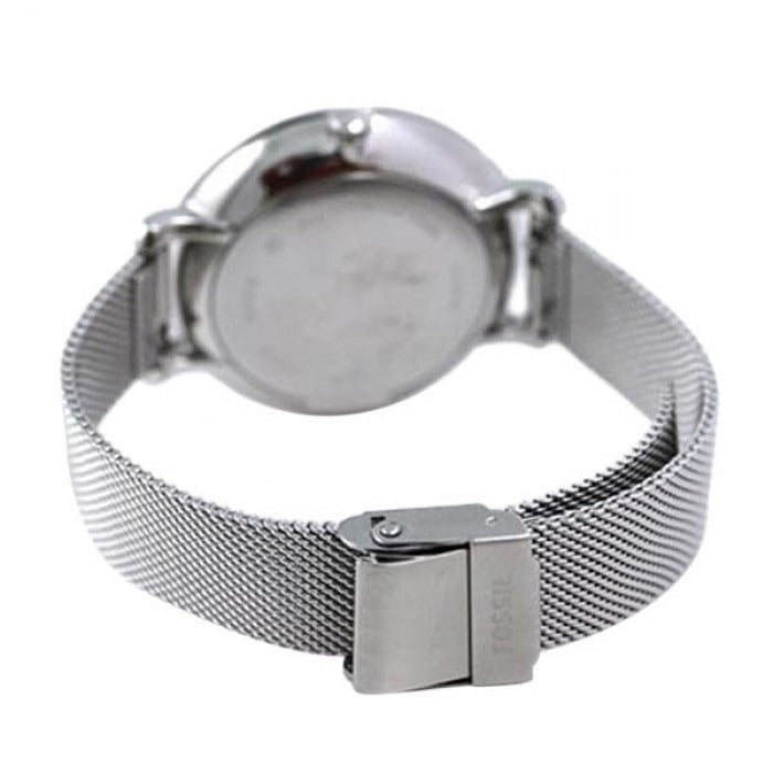 Fossil Jacqueline Mother of Pearl Blue Dial Silver Mesh Strap Watch for Women - ES4322 Buy Now By Fossil