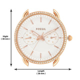 Fossil Tailor Quartz White Dial Pink Leather Strap Watch for Women - ES4393 Buy Now By Fossil