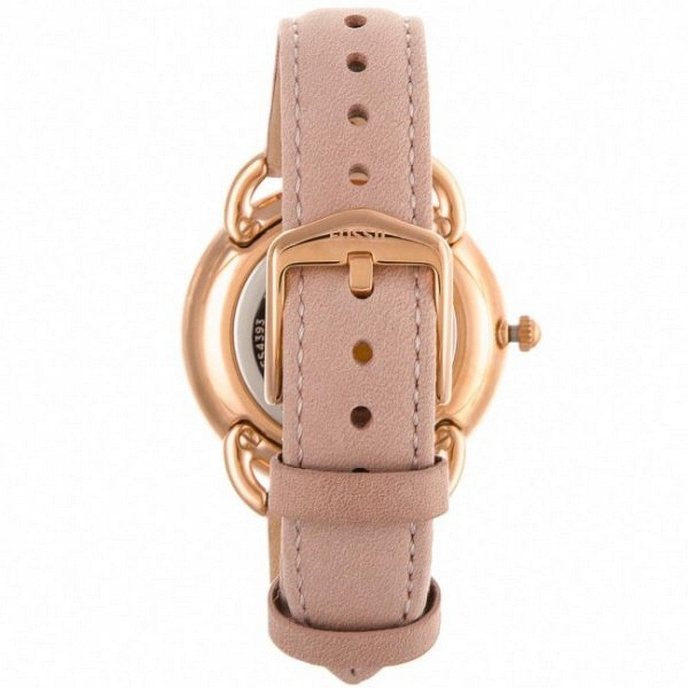 Fossil Tailor Quartz White Dial Pink Leather Strap Watch for Women - ES4393 Buy Now By Fossil