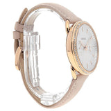 Fossil Tailor Quartz White Dial Pink Leather Strap Watch for Women - ES4393 Buy Now By Fossil