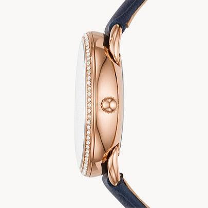 Fossil Tailor White Dial Blue Leather Strap Watch for Women - ES4394 Buy Now By Fossil