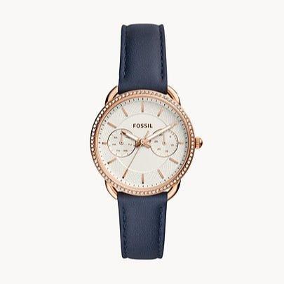 Fossil Tailor White Dial Blue Leather Strap Watch for Women - ES4394 Buy Now By Fossil