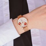 Fossil Jacqueline Three-Hand White Dial Rose Gold Mesh Bracelet Watch for Women - ES4534 Buy Now By Fossil