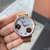 Fossil Jacqueline Three-Hand White Dial Rose Gold Mesh Bracelet Watch for Women - ES4534 Buy Now By Fossil