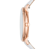 Fossil Jacqueline Quartz Mother of Pearl White Dial White Leather Strap Watch for Women - ES4579 Buy Now By Fossil