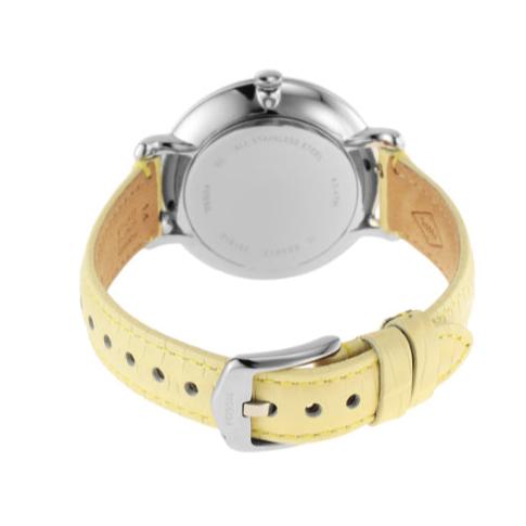 Fossil Jacqueline Three-Hand White Dial Yellow Leather Strap Watch for Women - ES4812 Buy Now By Fossil