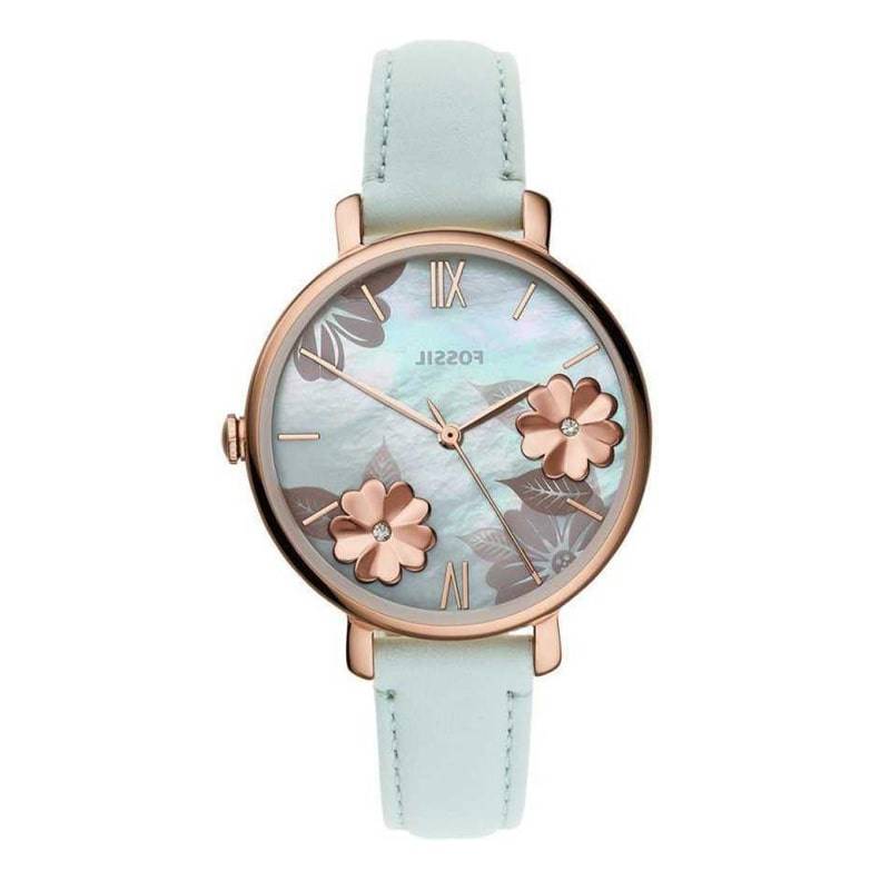 Fossil Jacqueline Multi Colored Dial Blue Leather Strap Watch for Women - ES4813 Buy Now By Fossil