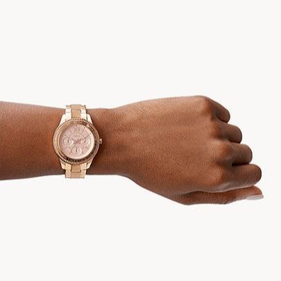 Fossil Stella Sport Multifunction Rose Gold Dial Rose Gold Steel Strap Watch for Women - ES5106 Buy Now By Fossil