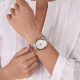 Fossil Stella Sport Multifunction Silver Dial Two Tone Steel Strap Watch for Women - ES5107 Buy Now By Fossil