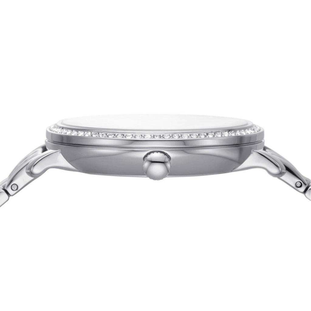 Fossil Jacqueline Multifunction Moonphase White Dial Silver Steel Strap Watch for Women - ES5164 Buy Now By Fossil