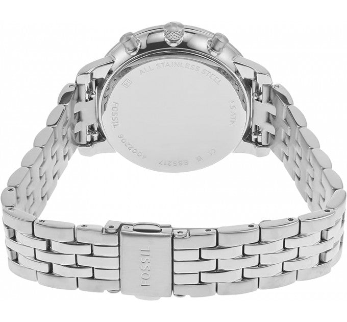 Fossil Neutra Chronograph Silver Dial Silver Steel Strap Watch for Women - ES5217 Buy Now By Fossil