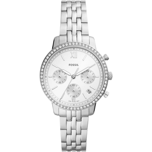 Fossil Neutra Chronograph Silver Dial Silver Steel Strap Watch for Women - ES5217 Buy Now By Fossil