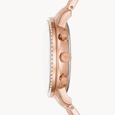 Fossil Boyfriend Chronograph Rose Gold Dial Rose Gold Steel Strap Watch for Women - ES3380 Buy Now By Fossil