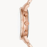 Fossil Boyfriend Chronograph Rose Gold Dial Rose Gold Steel Strap Watch for Women - ES3380 Buy Now By Fossil
