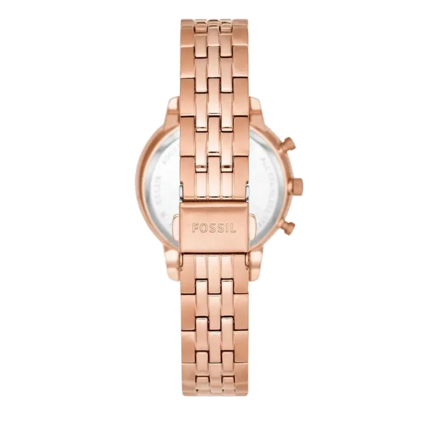 Fossil Neutra Chronograph Mother of Pearl Brown Dial Rose Gold Steel Strap Watch for Women - ES5218 Buy Now By Fossil
