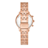 Fossil Neutra Chronograph Mother of Pearl Brown Dial Rose Gold Steel Strap Watch for Women - ES5218 Buy Now By Fossil