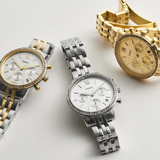 Fossil Neutra Chronograph Gold Dial Gold Steel Strap Watch for Women - ES5219 Buy Now By Fossil