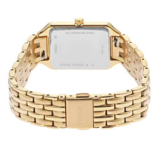 Fossil Raquel Three Hand Date White Dial Gold Steel Strap Watch For Women - ES5220 Buy Now By Fossil