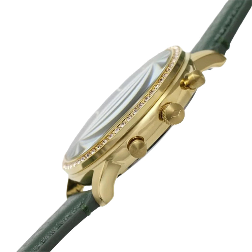 Fossil Neutra Chronograph Green Dial Green Leather Strap Watch for Women - ES5239 Buy Now By Fossil