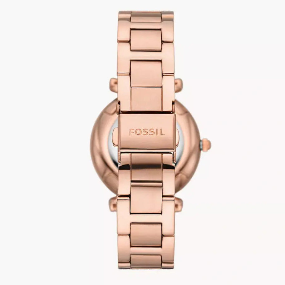 Fossil Blue Dive Three Hand Green Dial Rose Gold Steel Strap Watch For Women - ES5371 Buy Now By Fossil