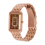 Fossil Raquel Three Hand Date Brown Dial Rose Gold Steel Strap Watch For Women - ES5323 Buy Now By Fossil