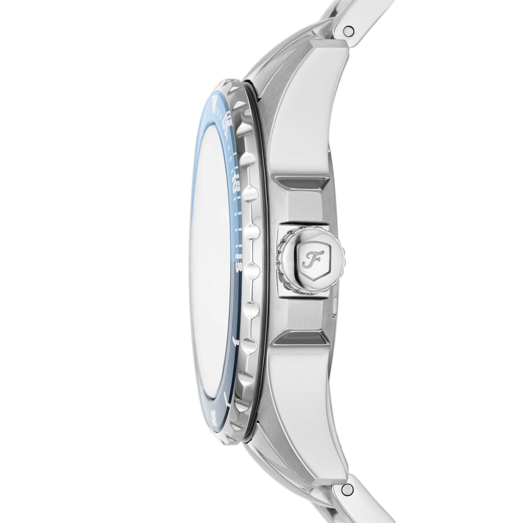 Fossil Blue Dive Three Hand Blue Dial Silver Steel Strap Watch For Women - ES5353 Buy Now By Fossil