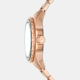 Fossil Blue Dive Three Hand Green Dial Rose Gold Steel Strap Watch For Women - ES5371 Buy Now By Fossil