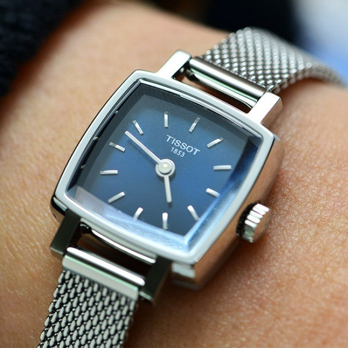 Tissot Lovely Square Blue Dial Silver Mesh Bracelet Watch For Women - T058.109.11.041.00 Buy Now By Tissot
