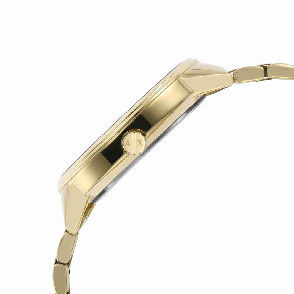 Armani Exchange Cayde Chronograph Black Dial Gold Steel Strap Watch for Men - AX2747 Buy Now By Armani Exchange