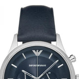 Emporio Armani Lambda Chronograph Blue Dial Blue Leather Strap Watch For Men - AR11018 Buy Now By Emporio Armani