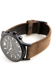 Emporio Armani Chronograph Black Dial Brown Leather Strap Watch For Men - AR11078 Buy Now By Emporio Armani